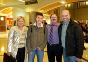 Misha And His Parents As They Arrived At  The Airport In The USA, November, 2009