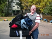 Bringing In A Load Of Clothes For The Children At The Orphanage In Kiev, September, 2009