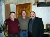 Dr. Stillwagon With Peter, The Mayor Of Kazilovka (Left) And Von,  The Director Of The Hospital And Medical Clinic And Von Is Also A  Local Government Leader, January, 2009.