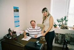 Signing The Documents In Nikolaev, Ukraine to Officially  Form The Women’s Center As A Ukrainian Charitable Organization, September, 2007 